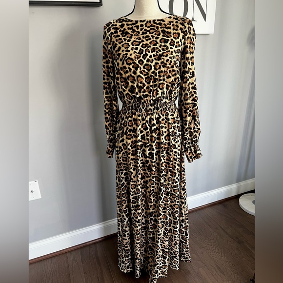 LOFT Leopard Print Maxi Dress - Picture 3 of 12